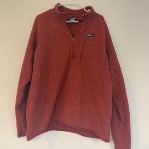 Men's Red Patagonia Quarterzip Jacket